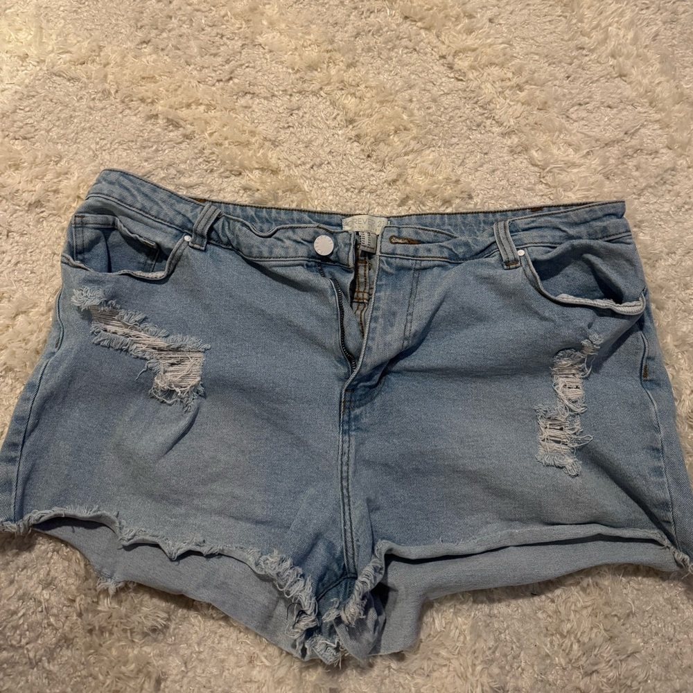 Distressed Denim Shorts